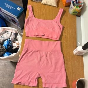 Pink workout set